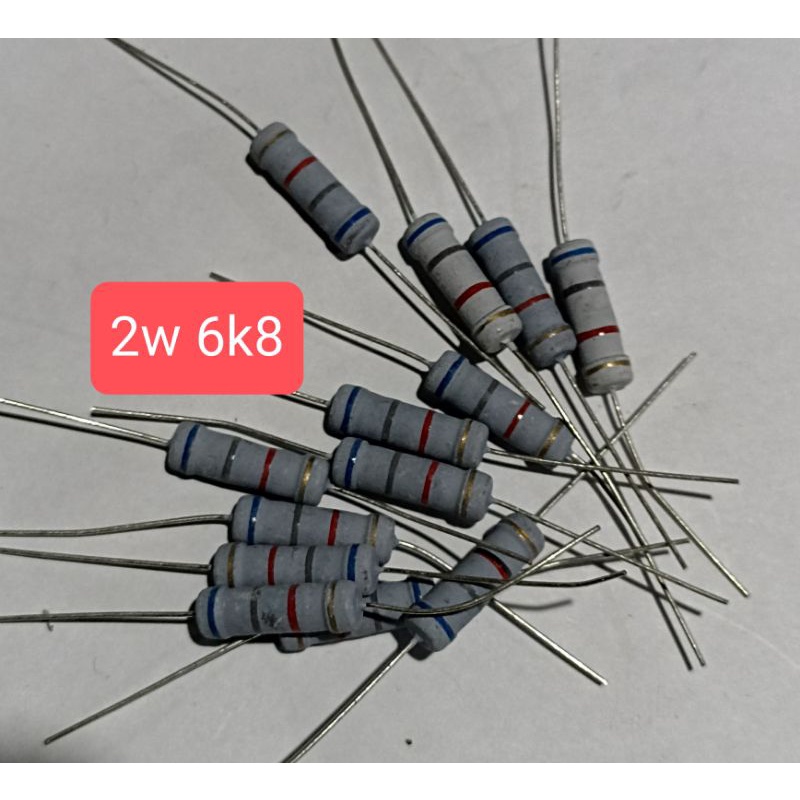 10pcs resistor 6k8 ohm 2watt resistor 2 watt 6k8 ohm 5℅