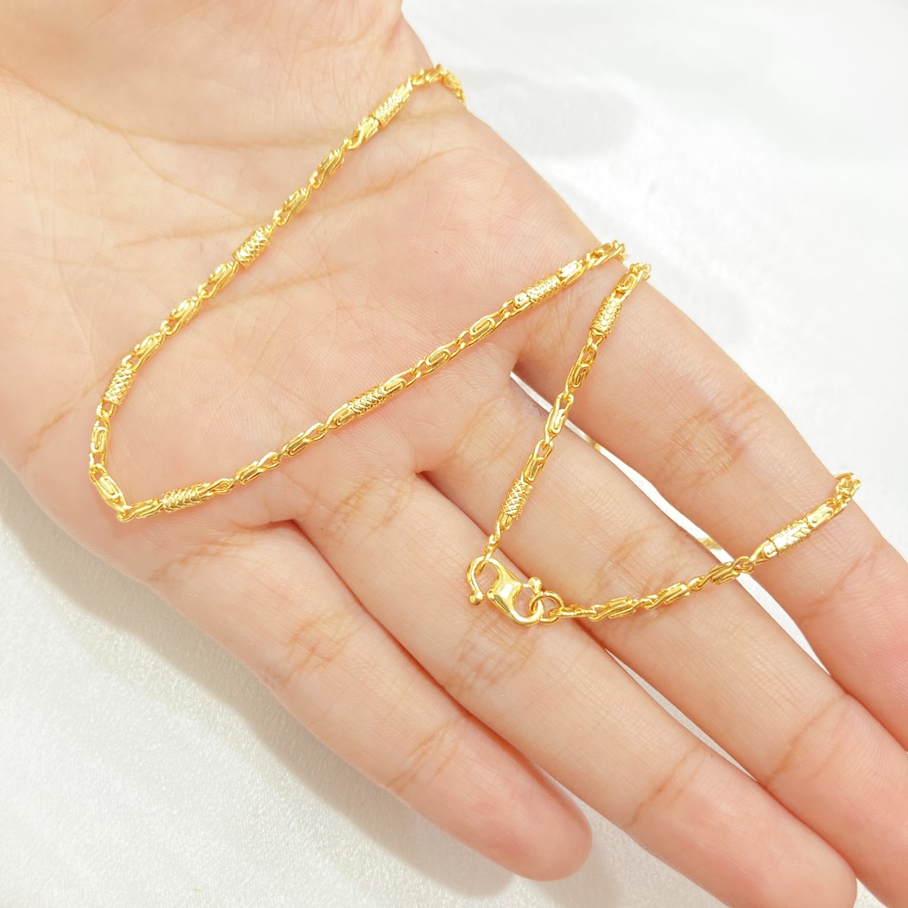 Kalung Bambu 24 Karat Lapis Emas Xuping Aksesoris Perhiasan Wanita