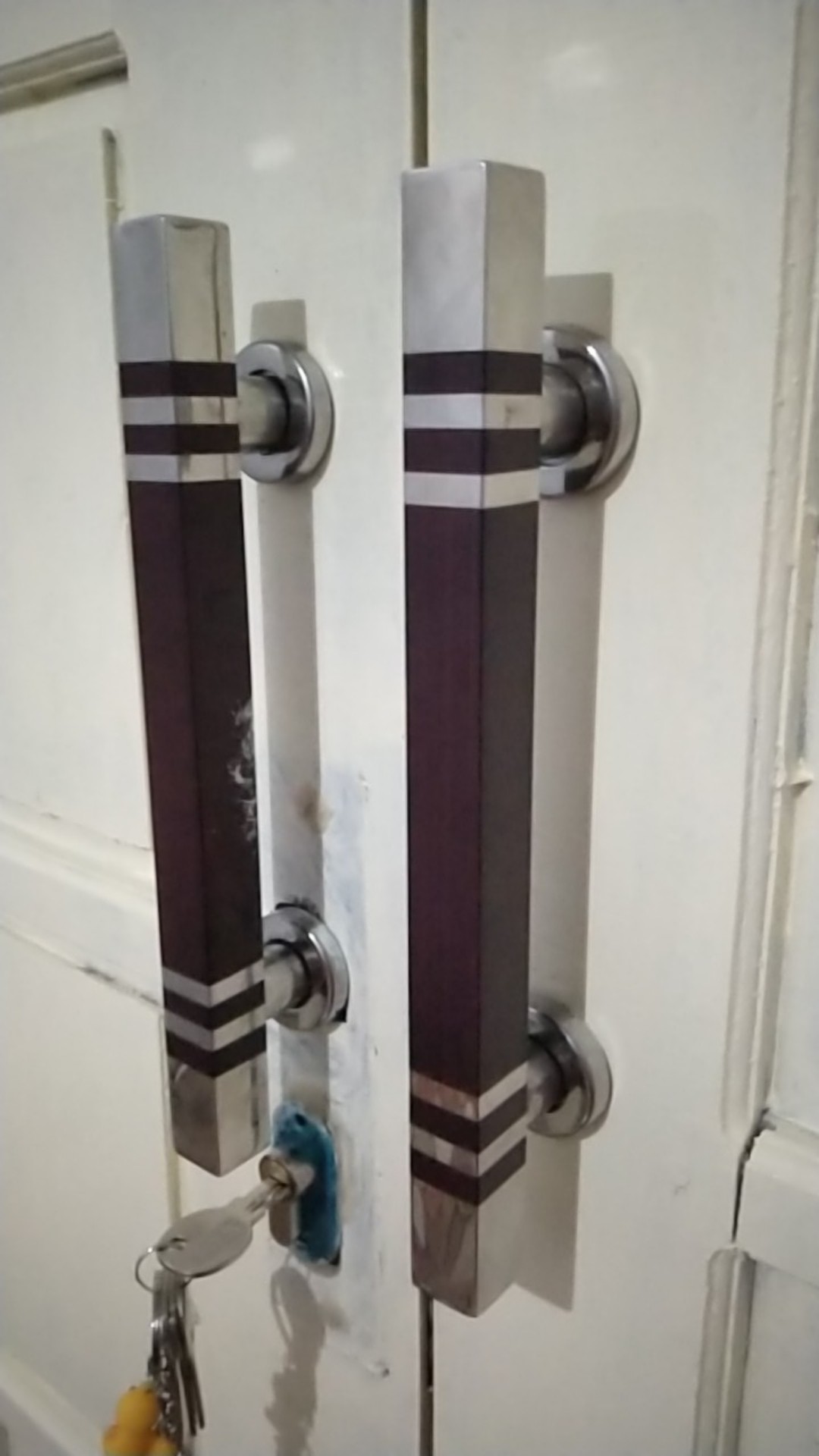 Handle Pintu Rumah Kecil 25 Cm Tarikan Pintu Kotak Gagang Pintu Mahoni Kunci Pintu Marron Kombinasi