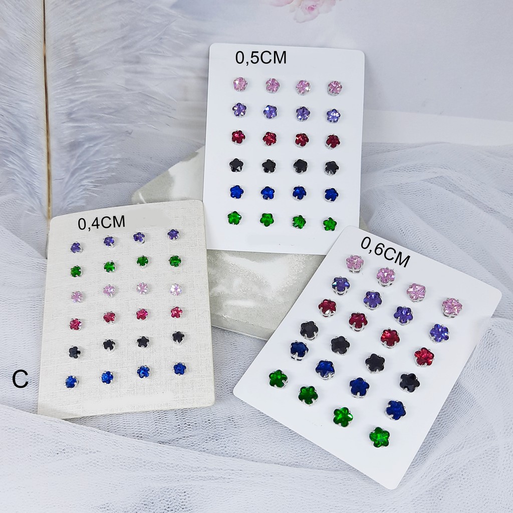Anting Premium Rhodium Tusuk Xuping Asli Lapis Emas Solitaire Warna - BE208