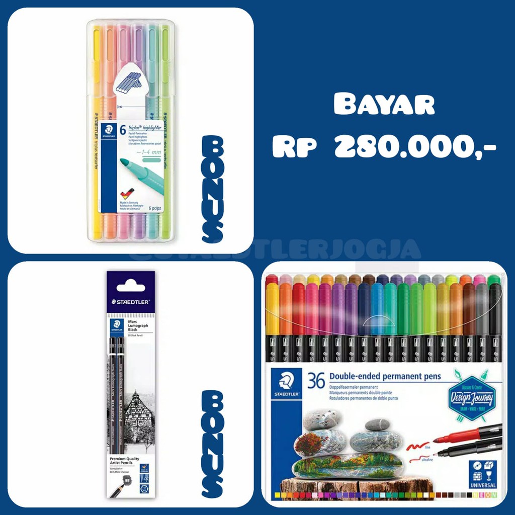 

Staedtler Double-ended Fibre Tip Pens - 36pcs + BONUS