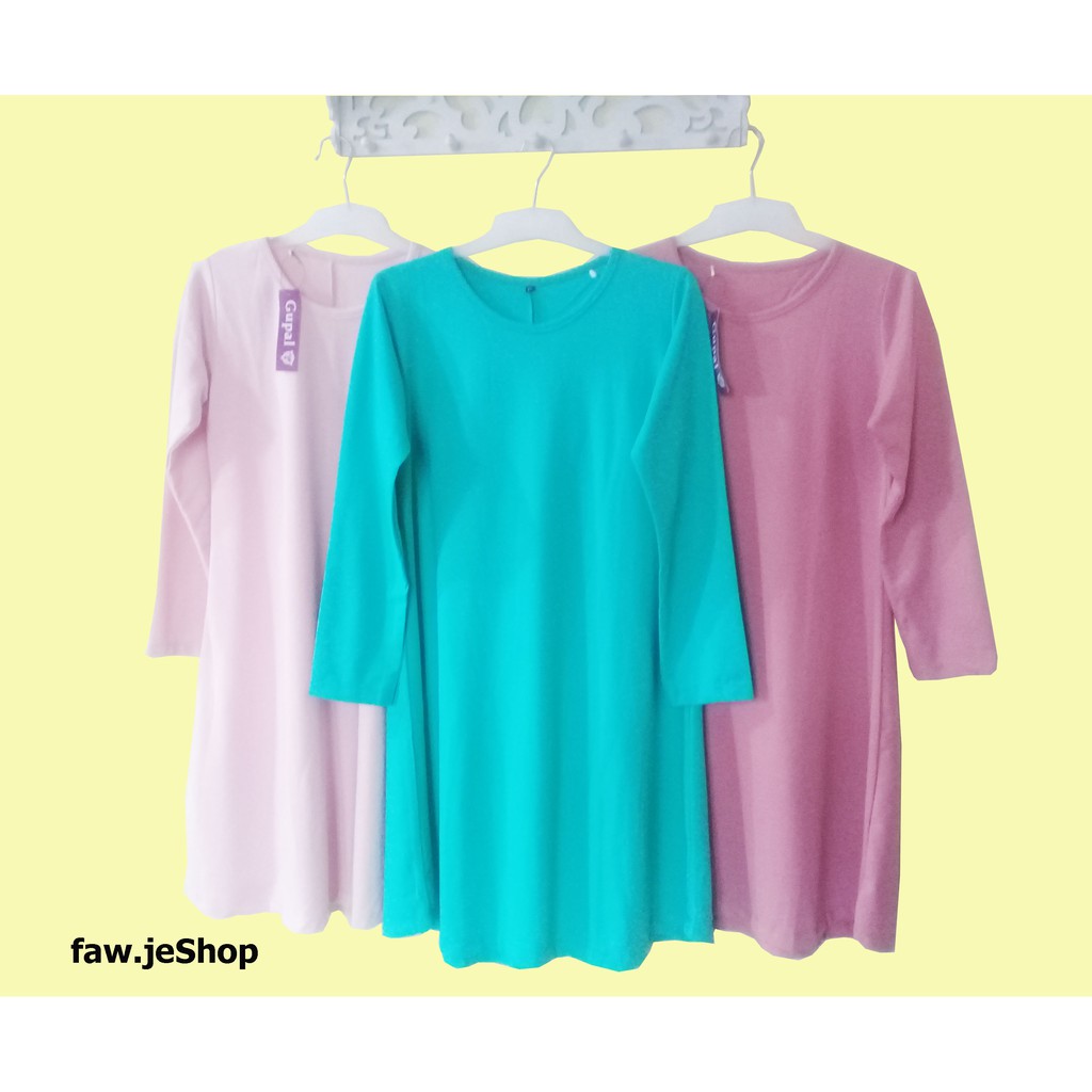 Fawje TUNIK  KAOS POLOS GUPAL