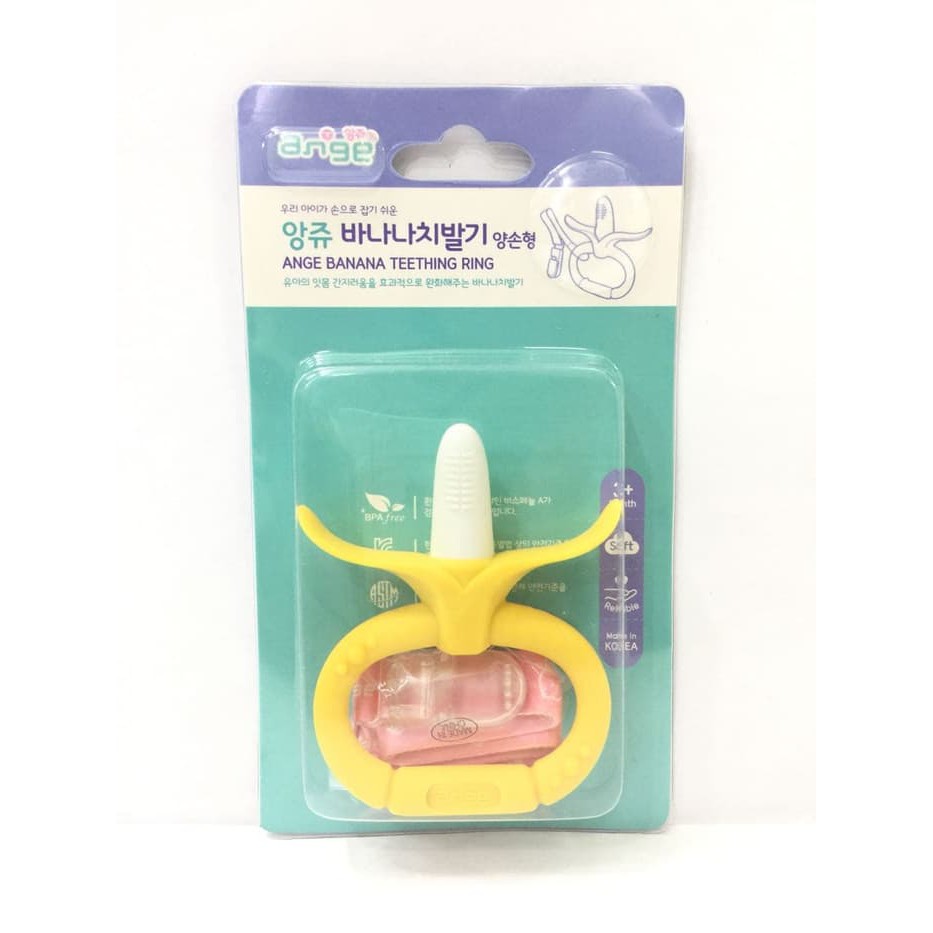 Ange Fruit Monkey Banana Toothbrush Ring Gigitan teether MADE IN KOREA / ANGE GIGITAN BAYI / TEEHTHER ANGE