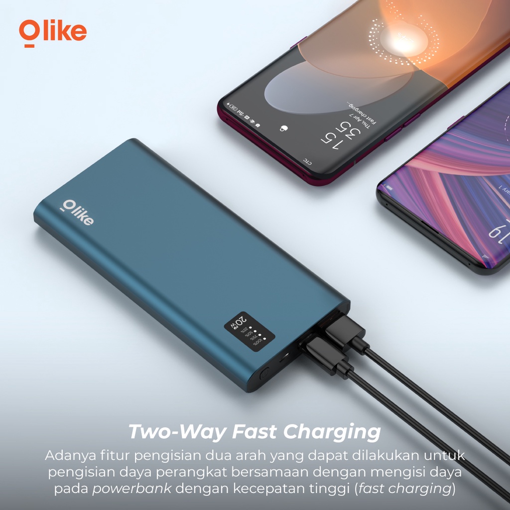 Olike P2 Powerbank 10000mAh Fast Charging &amp; LED Display