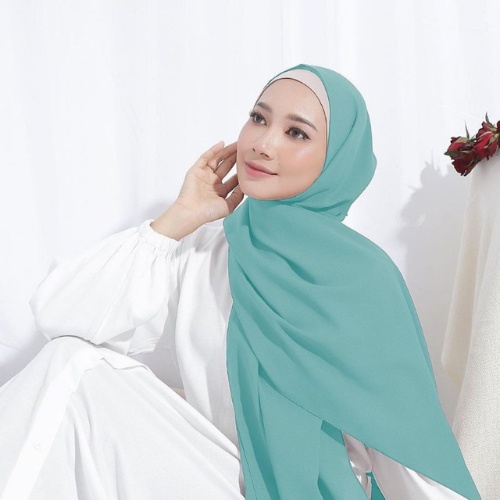 HIJAB PASHMINA DIAMOND CREPE / SABYAN JAHIT TEPI PASMINA JILBAB KERUDUNG POLOS MUSLIM-AFIFAH_ID_STORE