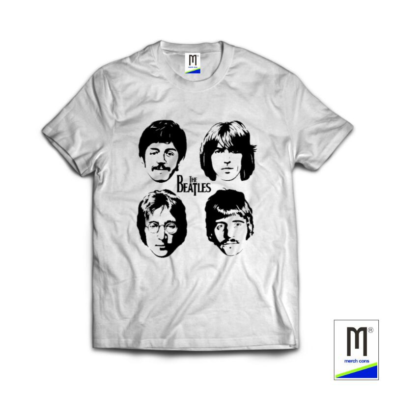 tshirt band the beatles putih kaos band kaos murah