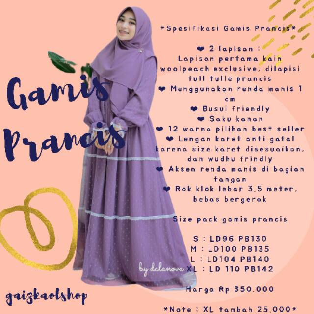 Gamis Prancis Dalanova Original