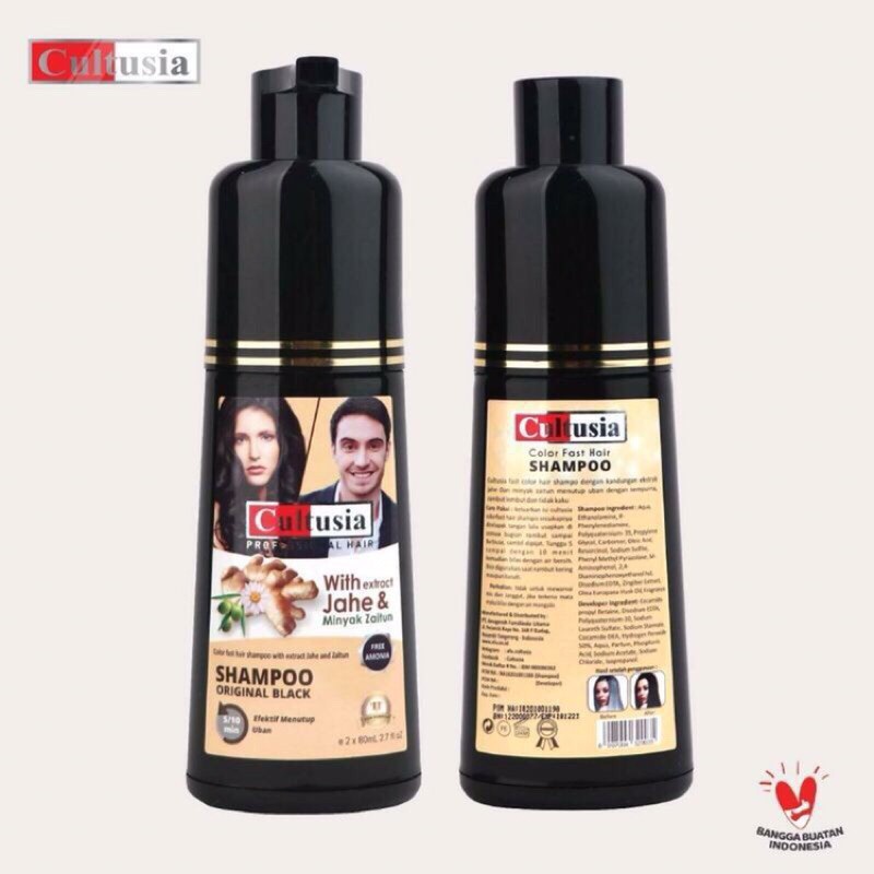 CULTUSIA SHAMPOO ORIGINAL BLACK WITH EXTRACT JAHE &amp; MINYAK ZAITUN 160ML