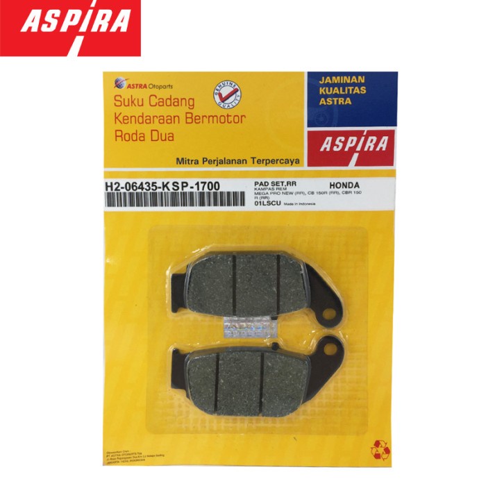 Aspira Kampas Rem Cakram Dispad Set Megapro New CB150R CBR Belakang