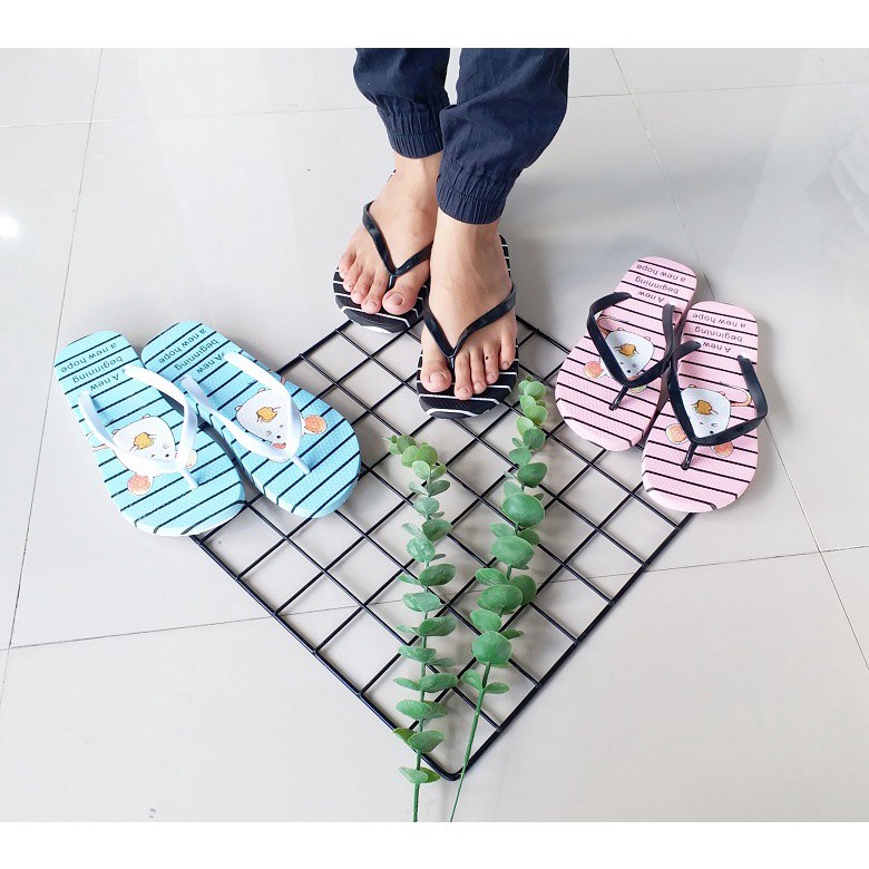 gos NEW ERA LB.12016 SANDAL Japit Casual Sendal Cewek Flat &amp; SANDAL PUFFY IMPORT MOUSE LIRIS PUFFY IMPORT STRAWBERRY KOTAK Sandal Wanita Japit Casual Cewek Flat Jepit