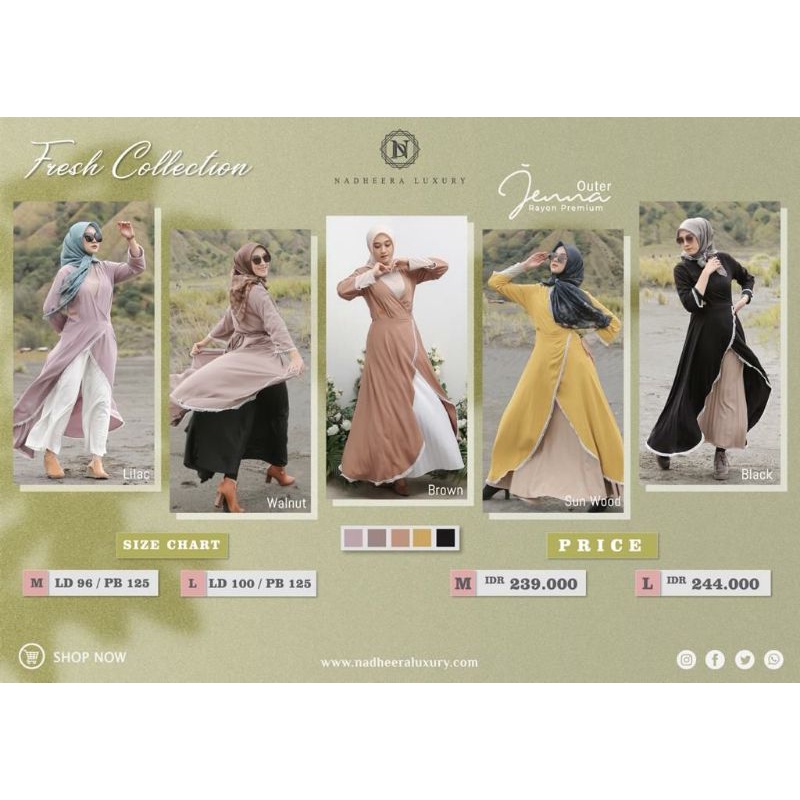 JENNA OUTER by Nadheera Luxury [ NEW - Nadheera Outer Series ] Outer Cardigan Nadheera Luxury