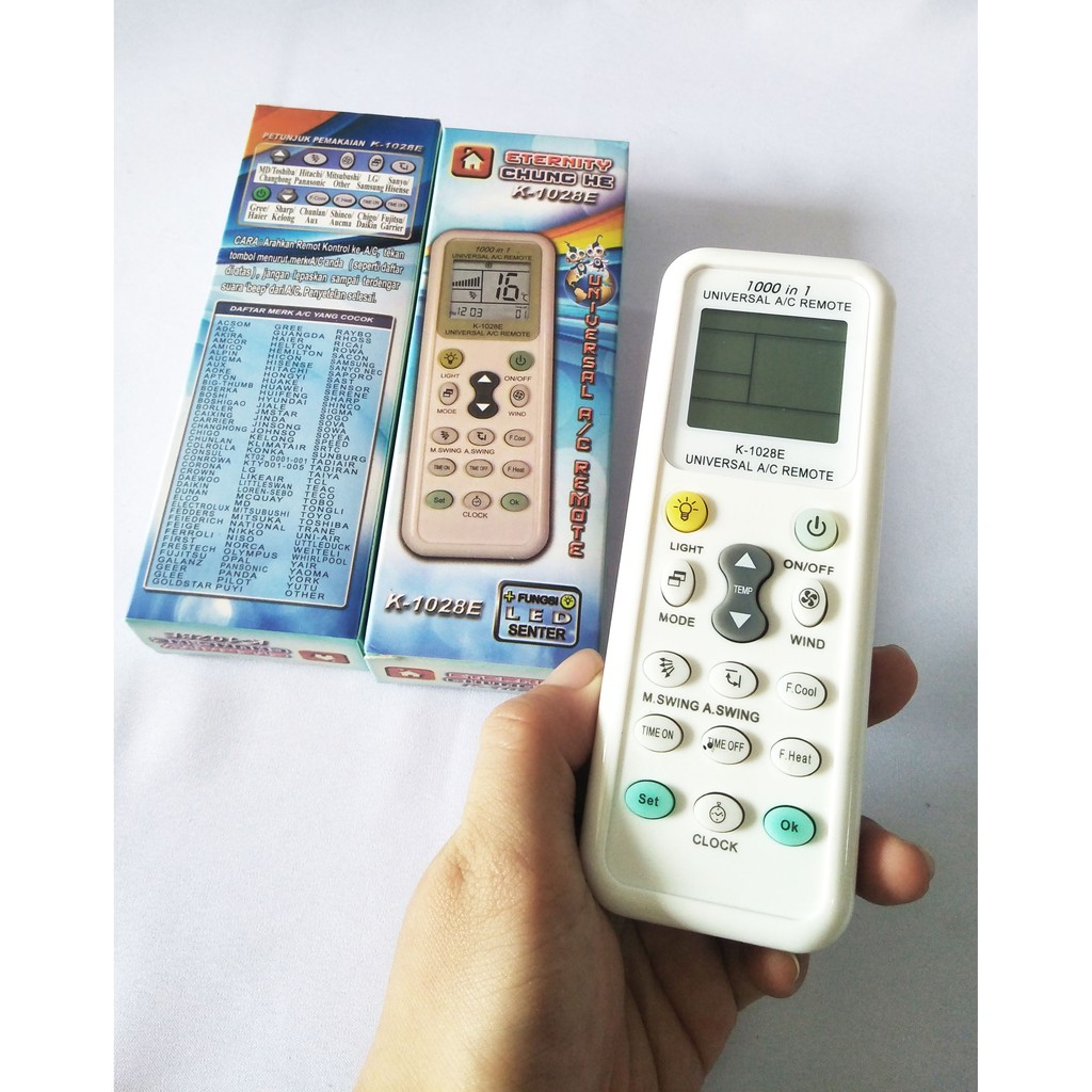 remot /remote ac multi fungsi semua merek ac .chung he k1028e