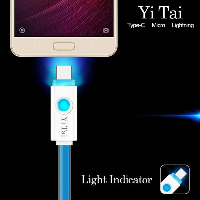 KABEL DATA TYPE C YI TAI YZC-100 FAST CHARGING AUTO SMART POWER OFF