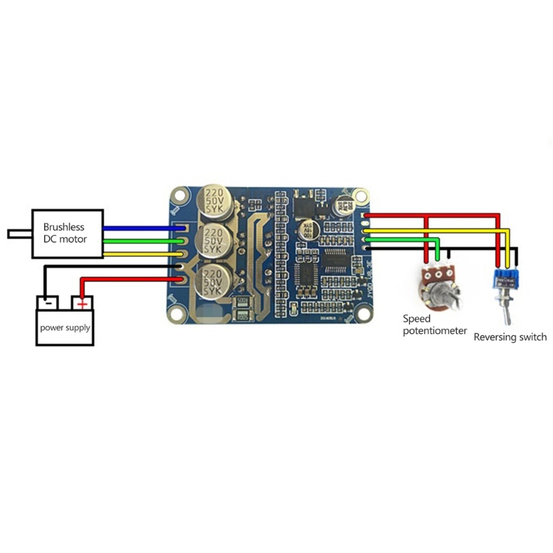 Btsg Untuk DC 12V-36V 500W Brushless Seimbang Mobil Motor Controller Modul Non Hall Driv