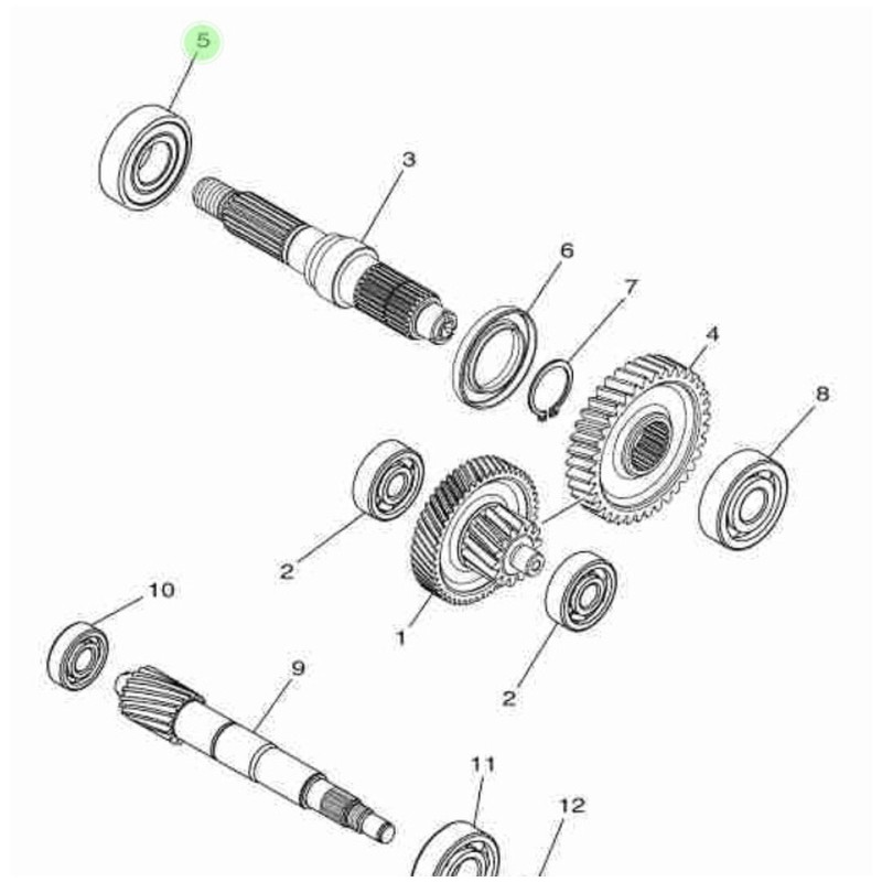 BEARING LAHER TRANSMISI 62/22 MIO SOUL GT / M3 / X RIDE ORIGINAL YGP