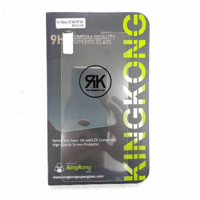 kingkong tempered glass Samsung A8 A9 Star anti gores screen guard kaca