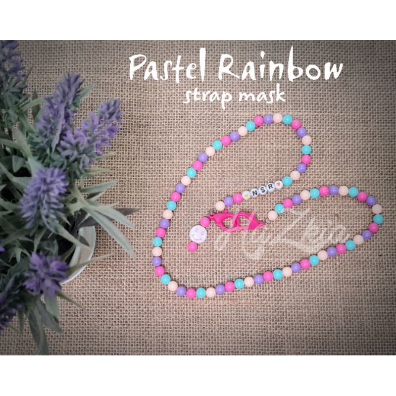 

Pastel Rainbow - Mask Strap with Name (bisa 1 warna - cek dreskripsi produk)