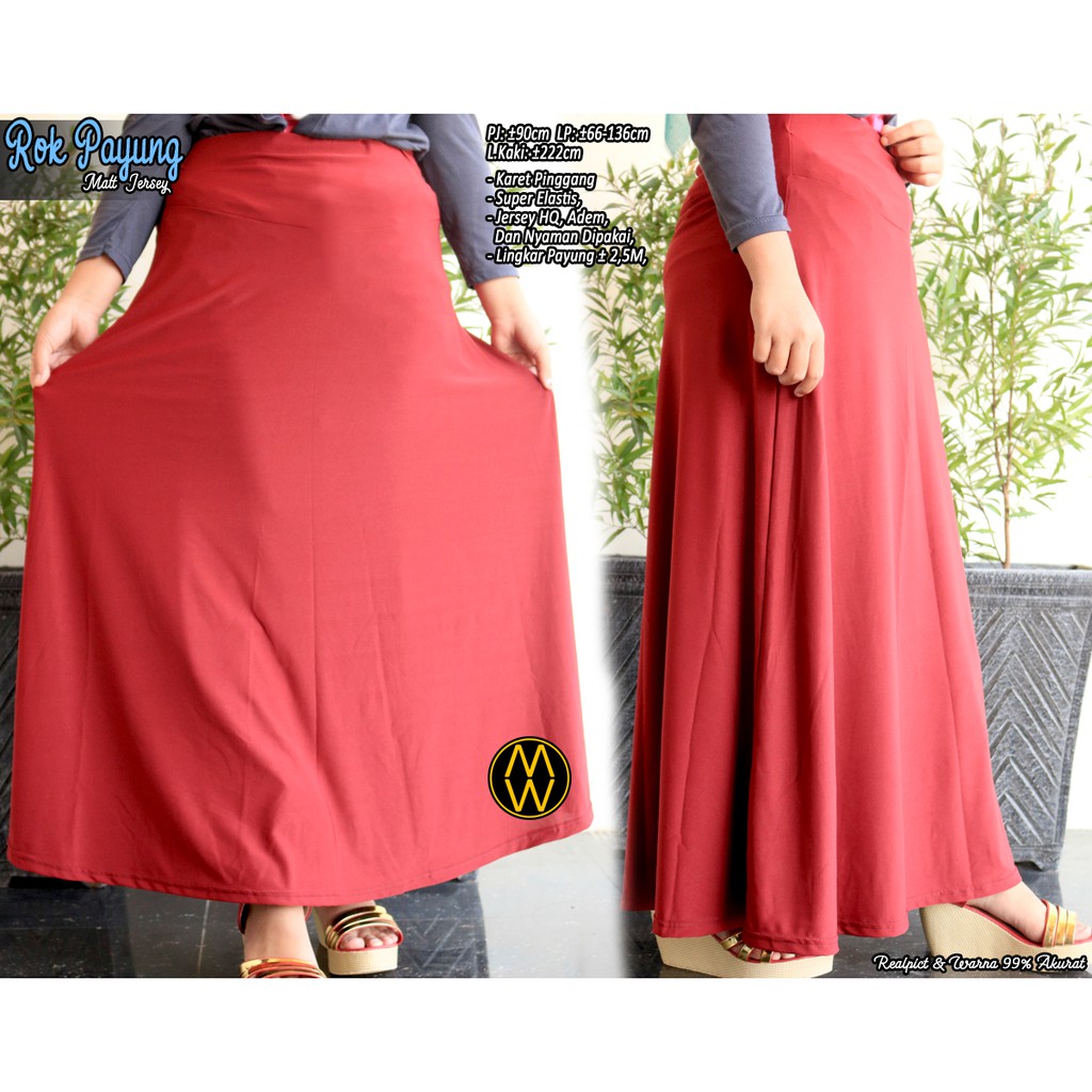Rok panjang polos / Rok jersey payung / rok panjang  jumbo / rok jersey polos / rok payung jersey