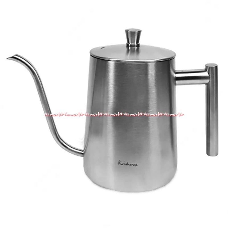 Krishome Coffee Drip Pot 900ml Kettle Gooseneck Kris Home Teko Cerek Alat Seduh Kopi Teh Ujung Runcing Lancip 900 ml Go Seneck Goo Senek Stainless Stell Ketel Corong Bebek