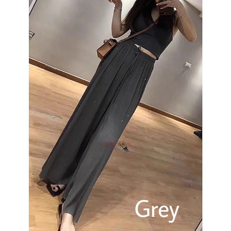 ☄️COD☄️Kulot Polos Gliters Wanita Import / Korean Long Pants Gliters Premium Fit S-XXL