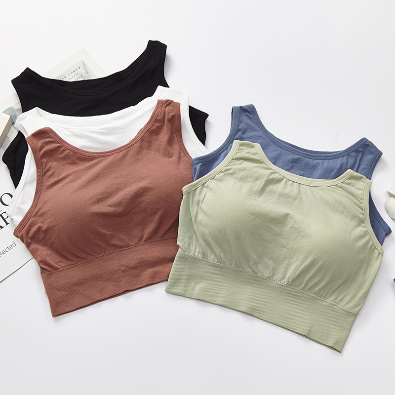 Brasay Sport Wanita Dengan Tali Strap Dan Bahan Tipis Bergaya Sporty Tanktop Bra 1037