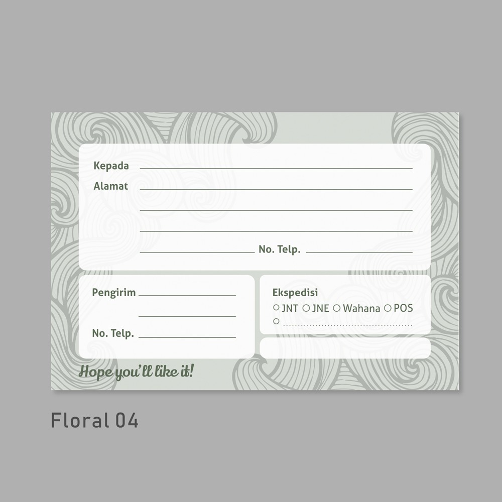 

Stiker Label Pengiriman Olshop Murah - Floral 04