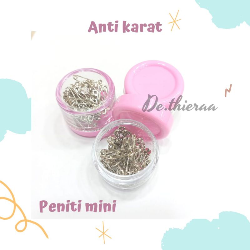 Peniti hijab kecil silver premium anti karat/peniti jilbab