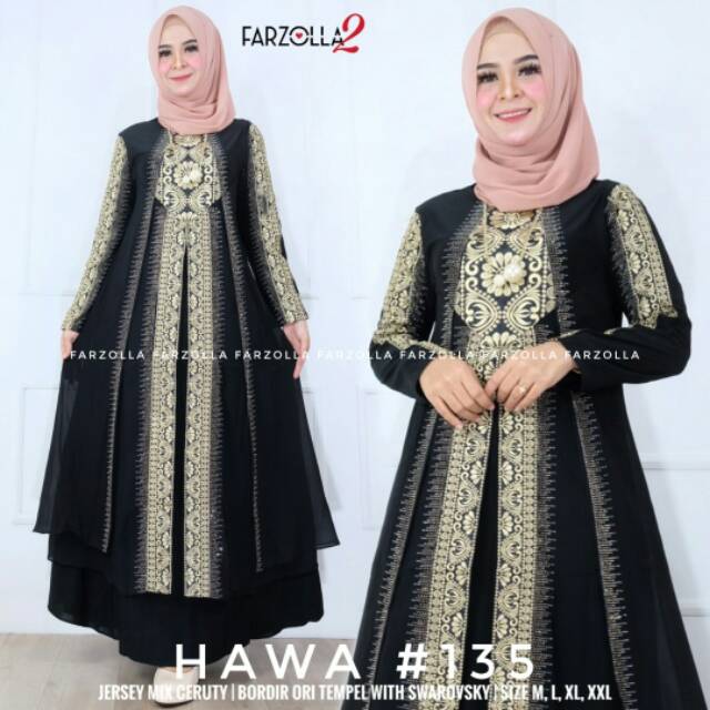 Gamis Hawa#135 By Farzolla2 Gamis Bahan Jer3Mix Ceruty