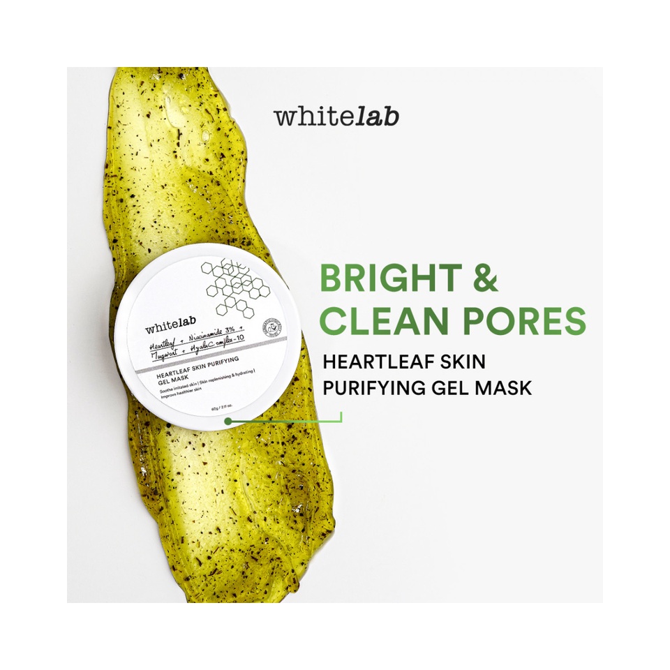 Whitelab Mask [Mugwort Pore Clarifying Mask | Heartleaf Skin Purifying Gel Mask | Bamboo Charcoal Brightening Gel Mask]