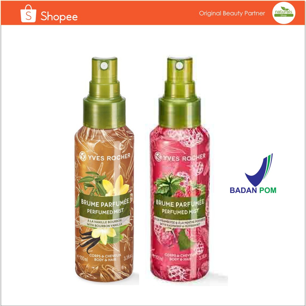 YVES ROCHER HAIR BODY MIST Bourbon Vanilla 100 ml ORIGINAL Shopee
