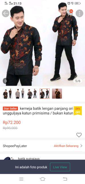 Kemeja Batik Lengan Panjang Ori Ungguljaya Katun Primisima / Bukan Katun Prima Biasa