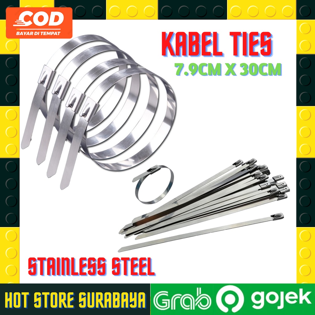 KABEL TIES STAINLESS STEEL CABLE TIES BESI SS TSS 7.9CM X 400MM