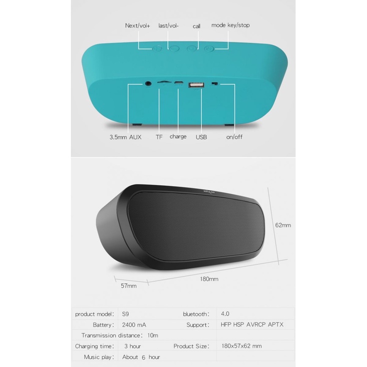 ZEALOT Bluetooth 4.0 Speaker Stereo Hi-Fi Strong Bass - S9 Original