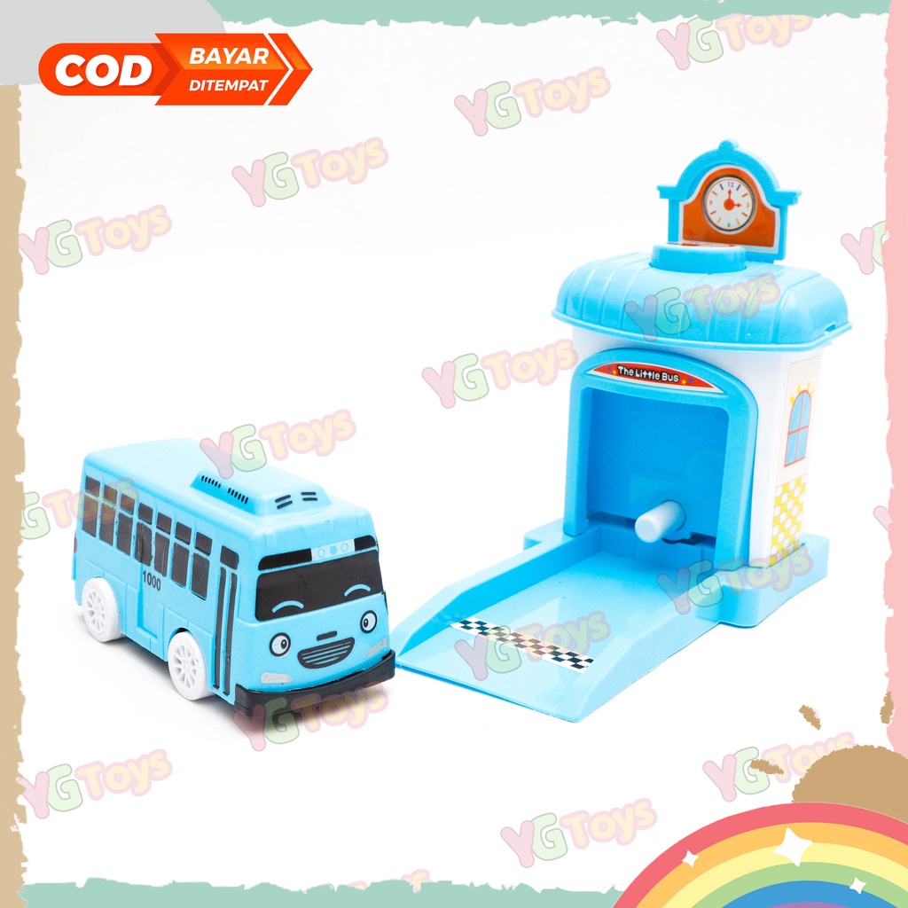 YGtoys Mainan Anak Mobil Toya Taayo The Little Bus Garasi Set Lontar Bis Dorong