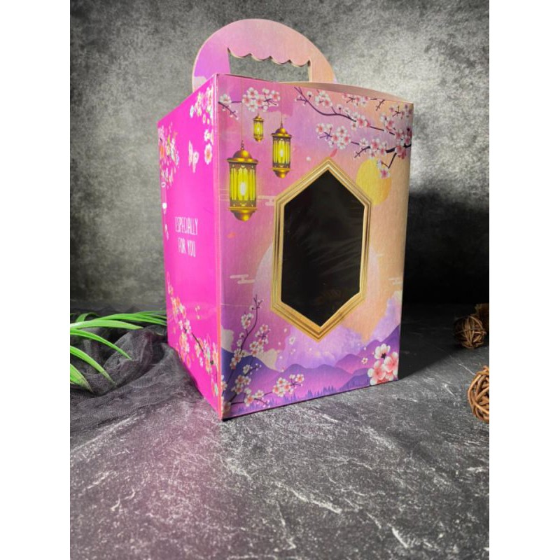 5pcs -Box tenteng kue kering 2 atau 3 toples 500 gram | kotak kue kering idul Fitri