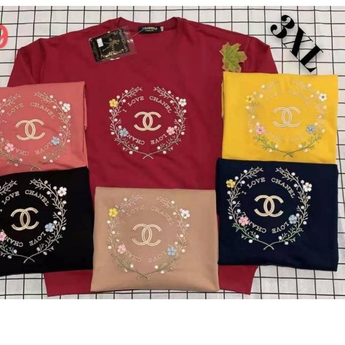 ֍ Tiffany Kaos Lengan Panjang Wanita Import XXXL LD120-130 New Model ♠