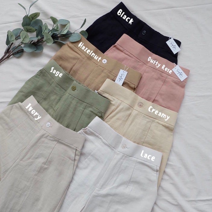 RX Fashion - Yuka Slim Cullote Katun Twistcone  /  Kulot Tali  /  Linen Kulot Highwaist  / CELANA KULOT HAWAI  / CELANA DRILY KULOT DRILL   /  MISHA MEISHA KULOT DRILL  /  MIRABELLA PANT AURELIA KULOT YUKA PANTS ( GRATIS ONGKIR )