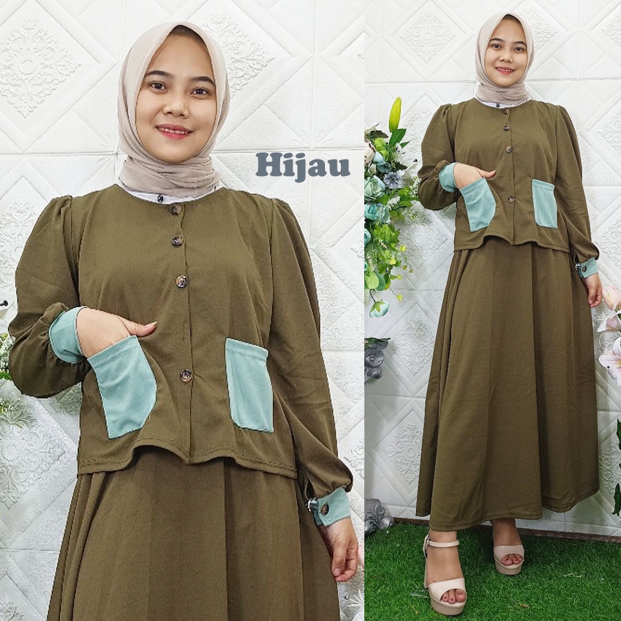 SETELAN NARRA SOFIYA BAJU JAKET DAN ROK SET GL FASHION