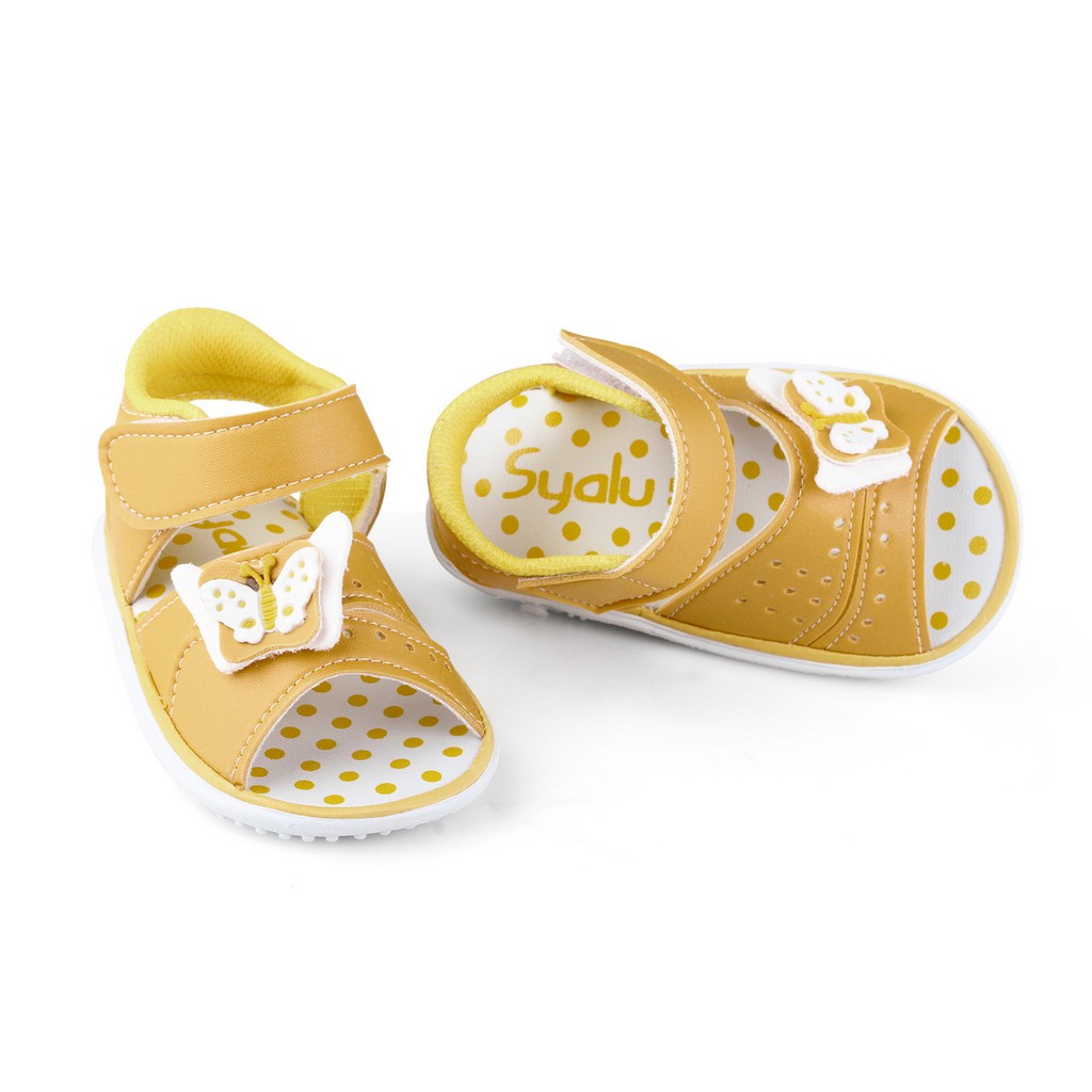 sandal cewek real pict bunyi anti slip KSJ  KUNING