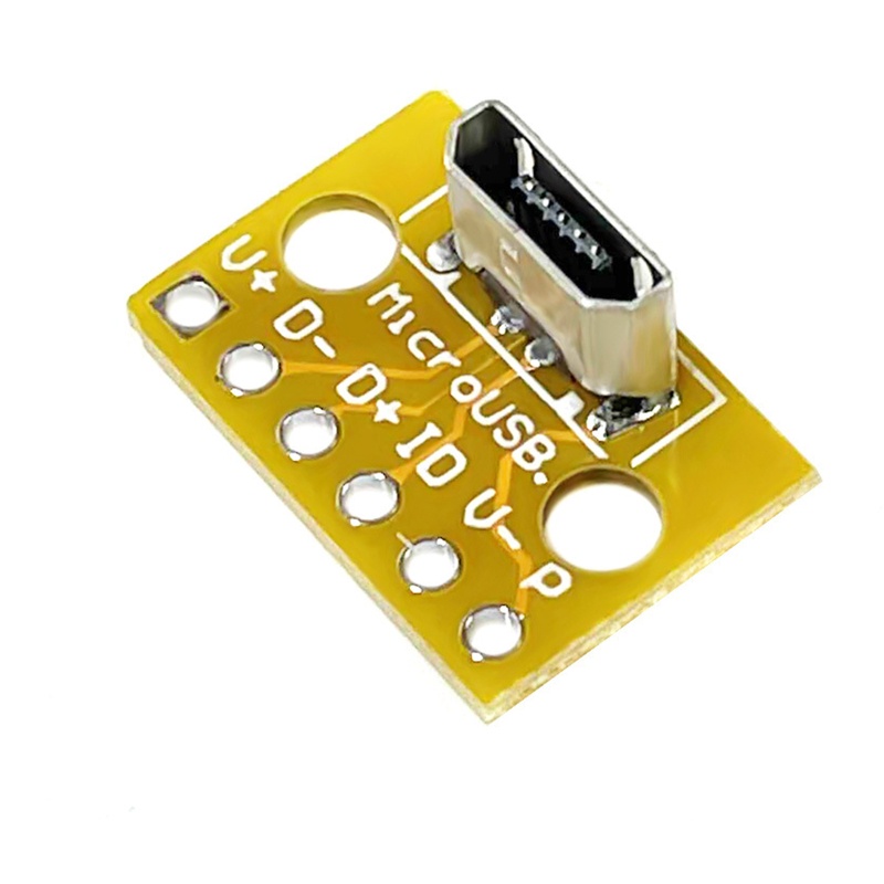 Btsg Vertikal Micro USB Connector PCB Board Konektor Adaptor Las PCB Perempuan Aksesoris Komputer Interconnects Prop