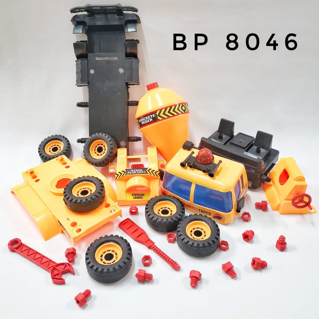 Mobil Mobilan DIY Assemble Truck Mainan Anak Truk Konstruksi Rakit Besar BP8046/ BP8047/BP8049