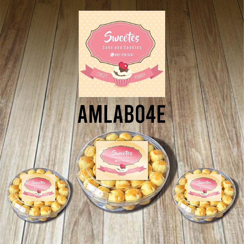 

Hanabi STIKER LABEL KEMASAN / STICKER LABEL KUE KERING AMLAB04E