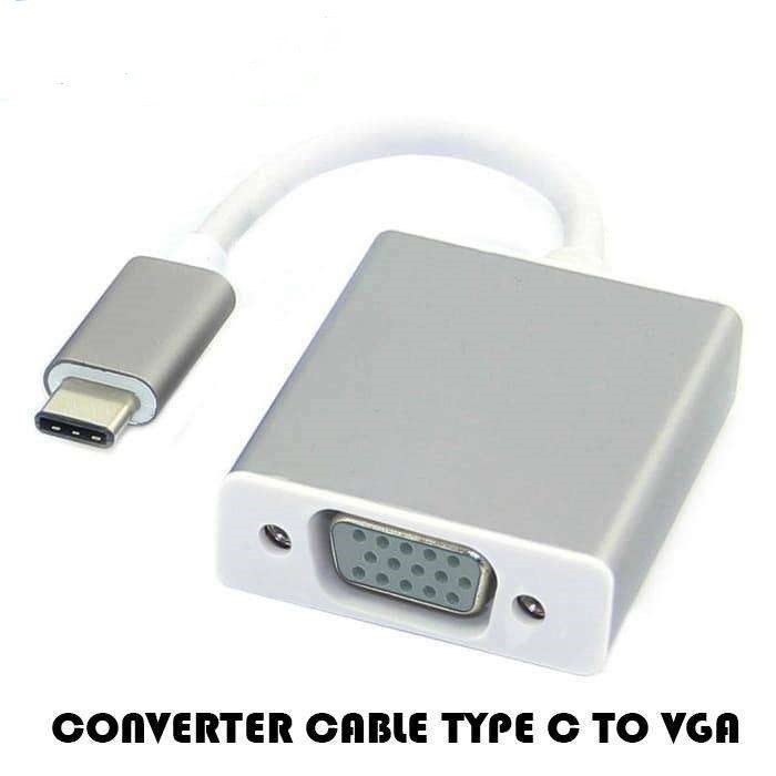 Usb3.1 Type-c male to vga female converter nyk 1080p for macbook - Konverter Usb-c to vga full hd