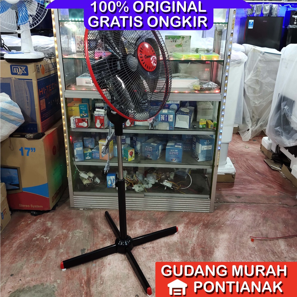 Kipas Angin Cosmos 16inch kaki besi silang 16 XDC Stand fan / berdiri 16xdc 16&quot;