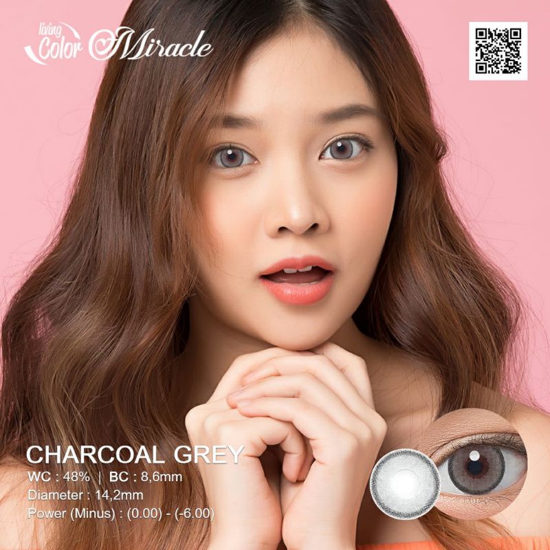 SOFTLENS LIVING COLOR MIRACLE NORMAL &amp; MINUS (-0.50 S/D -2.50) BY IRISLAB 14.2MM / GRAY BROWN BLACK BLUE / Softlen Soflen Soflens