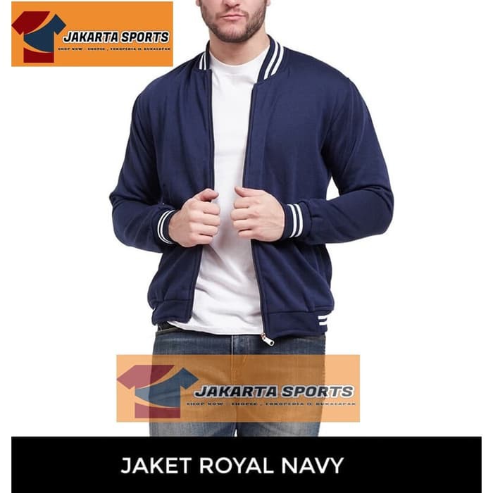 jacket business casual jacket sports JAKET ROYAL NAVY POLOS UNISEX PRIA WANITA MURAH GROSIR ZI 16ESV