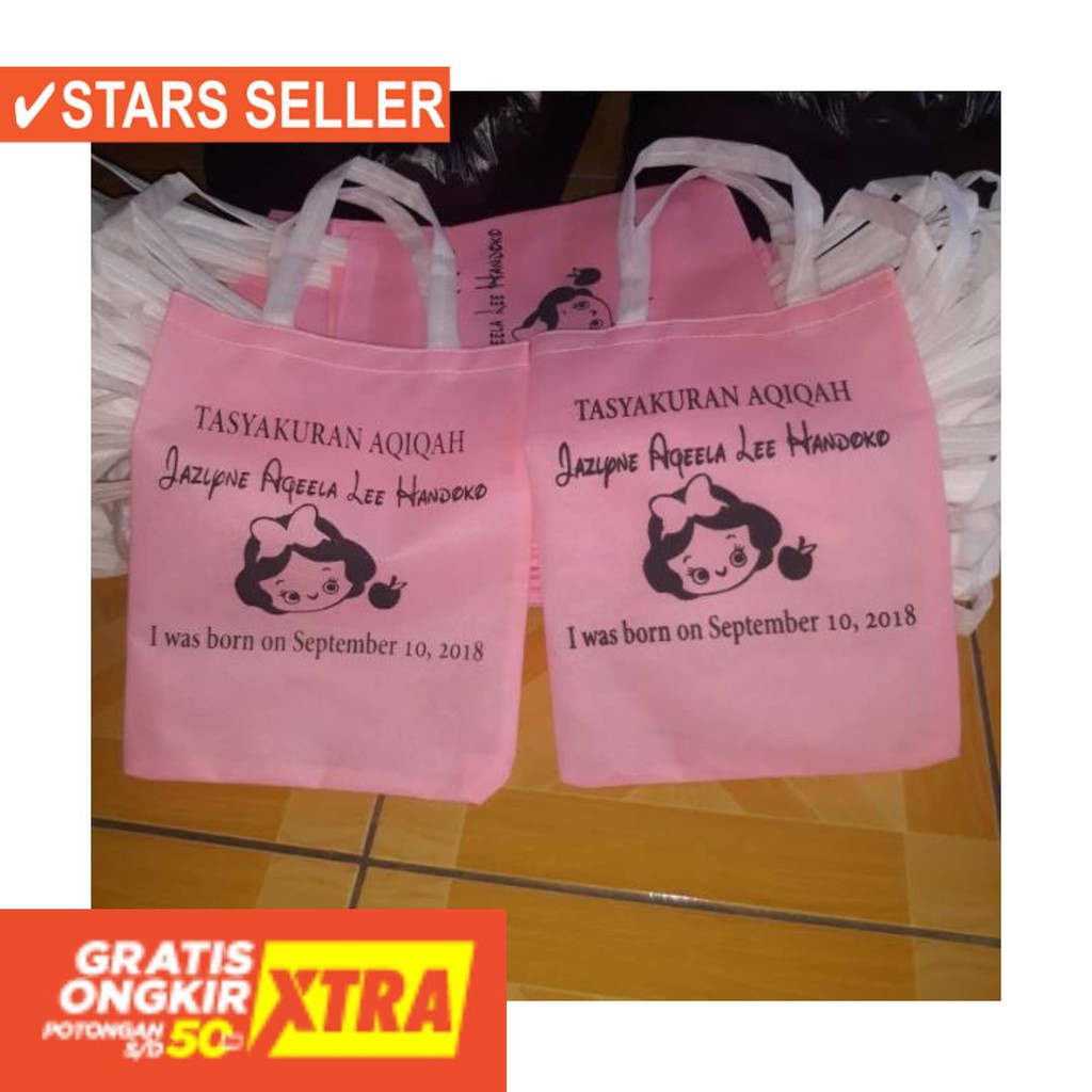 

✨ SOUVENIR MURAH / Size 20x25cm tas ultah/tas aqiqah/tas tasyakur/tas wedding/souvenir ultah/tas