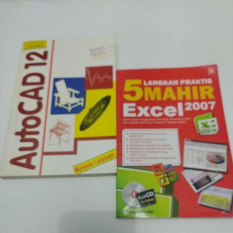 HARGA 1AN AUTOCAD 12 BELAJAR SECARA PRAKTIS/ 5 LANGKAH PRAKTIS MAHIR EXCEL 2007