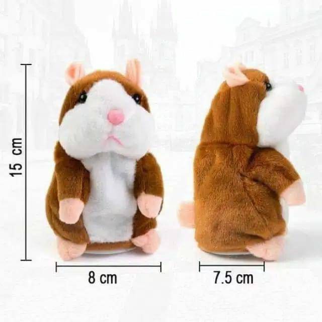 Boneka Talking Hamster Marmut - Mainan Anak Rekam Suara Bicara