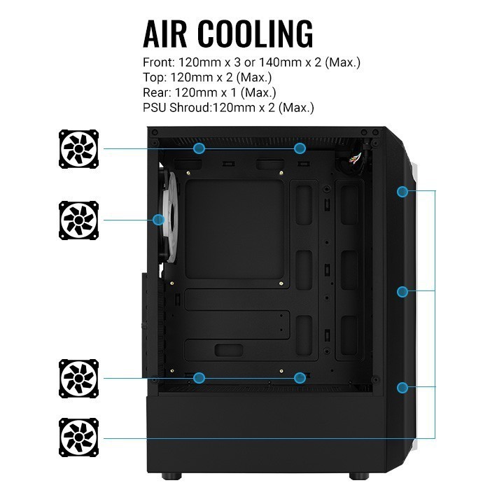 AeroCool BIONIC RGB Tempered Glass